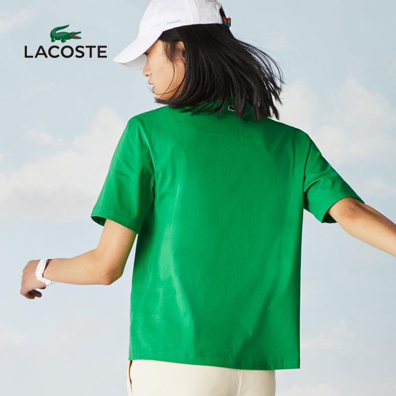 Áo thun nữ tay ngắn in hình Polaroid LACOSTE X | Tf2823