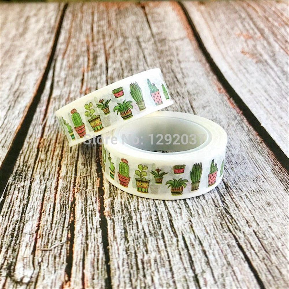 Cuộn Băng Dính Họa Tiết Cây Lá Trang Trí Đa Dụng Chất Lượng Cao