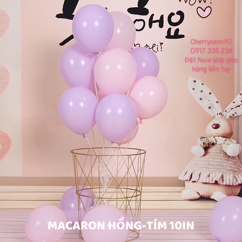 bong Bóng  Macaron Pastel bóng sữa Màu Siêu Ngọt Ngào Trang Trí Sinh Hay Sự Kiện Điều Nổi Bật Đẹp Lung Linh set 10 bóng