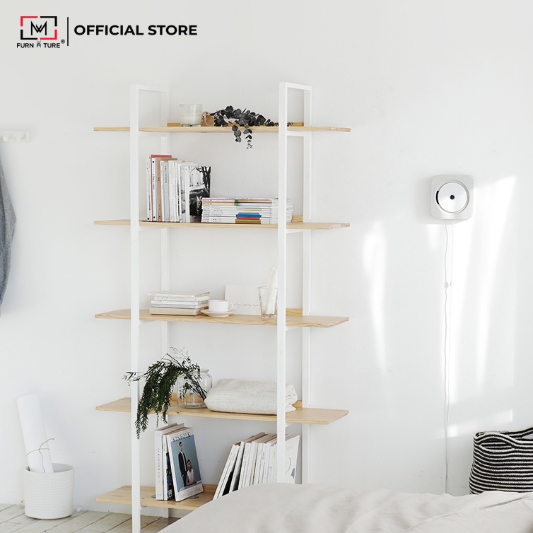 Nowship hcm - Kệ sách trang trí đa năng Hàn Quốc 345 tầng nhiều màu - B bookshelf - thương hiệu MW FURNITURE