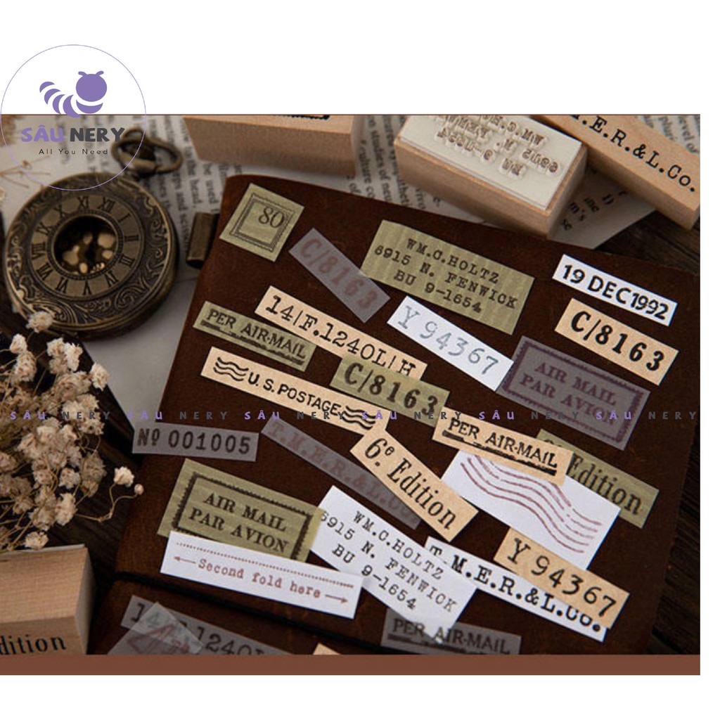 [SALE XẢ HÀNG] Sâu Nery - SN74 - Con dấu gỗ Mail Box_MO CARD Stamp