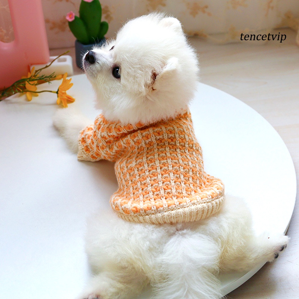 Áo Len Giữ Ấm Màu Sắc Cam Thời Trang Thu Đông Cho Thú Cưng