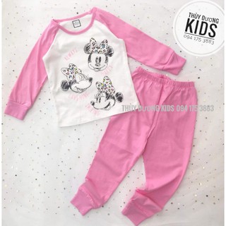 Bộ cotton little Marven VNXK họa tiết minnie cho bé gái