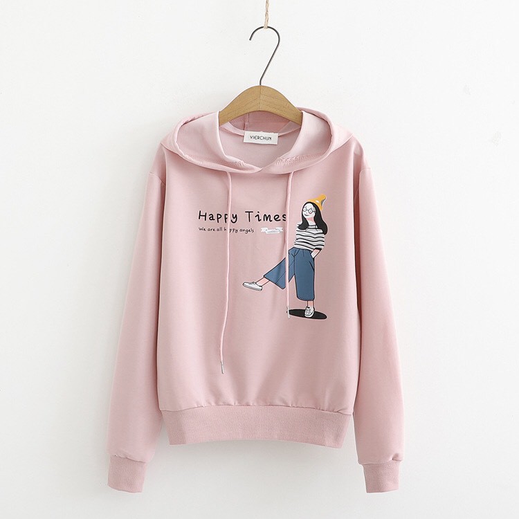 Áo hoodie cho bé gái size đại thời trang trẻ em thu đông BEESHOP D20084