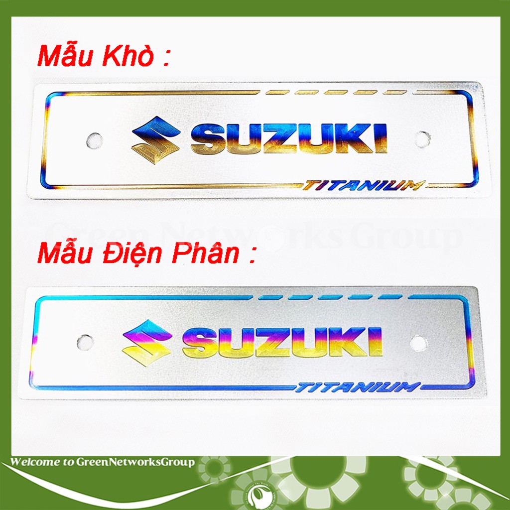 Bảng tên Titan khắc chữ Suzuki Greennetworks