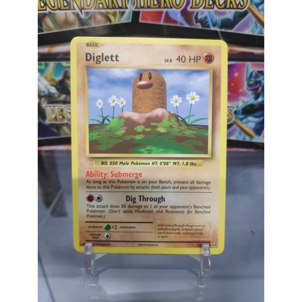 [ Dưa Hấu Yugioh ] Lá bài thẻ bài Pokemon Diglett