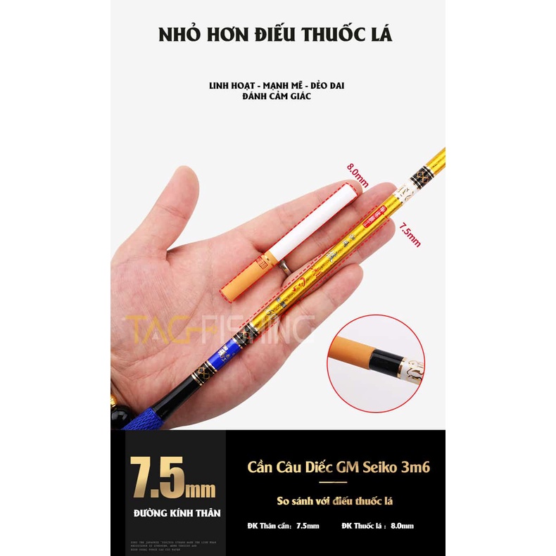 Cần Câu Tay Gama Seiko Tinh Hoa Diếc