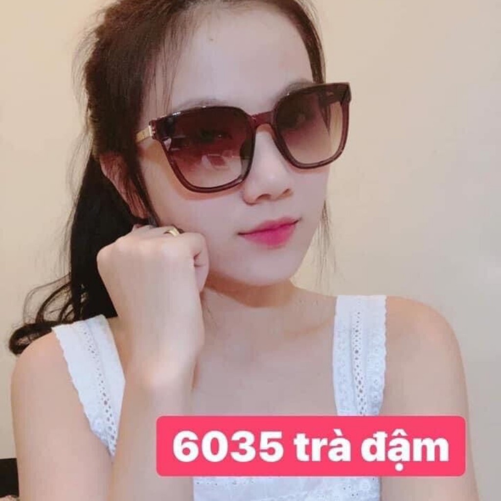 Kính Thời Trang Nữ MonTer Gọng Vàng N008- Kính Chữ V Dáng Unisex Nam Nữ