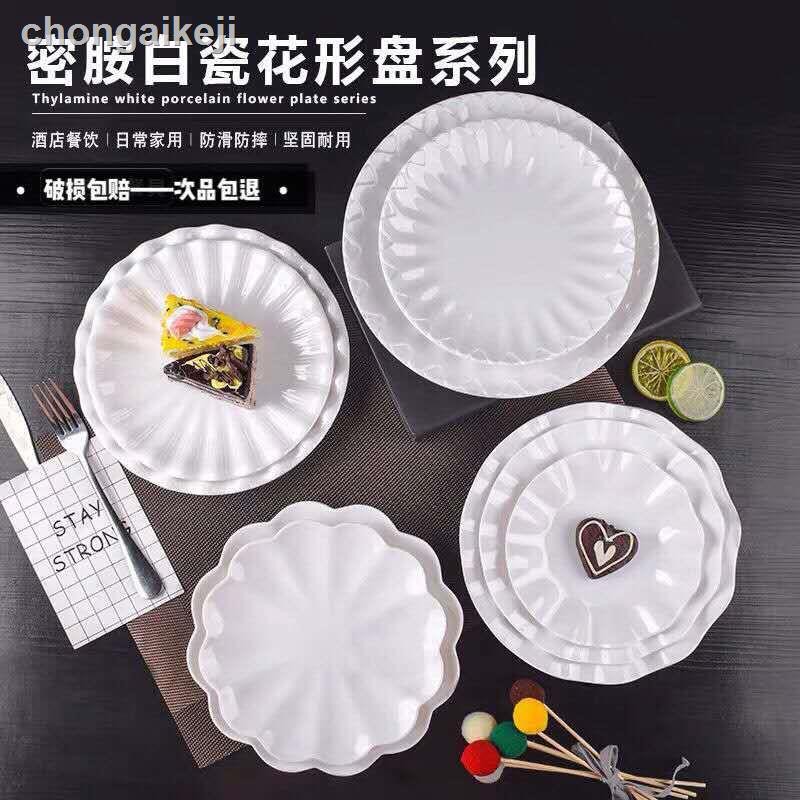 Đĩa Nhựa Melamine Hình Vuông / Tròn Kiểu Châu Âu Sáng Tạo Chuyên Dùng