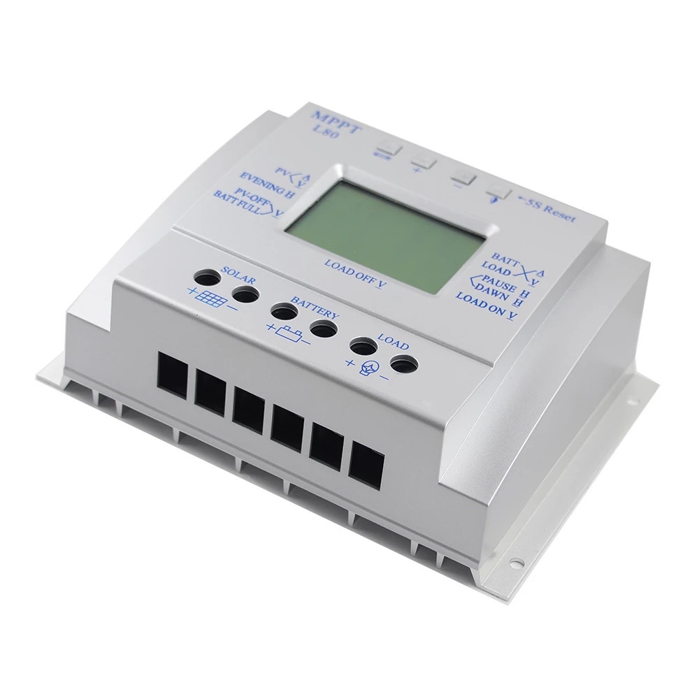 Bộ Điều Khiển Sạc Năng Lượng Mặt Trời MPPT 60A 80A 12V 24V Max 50V