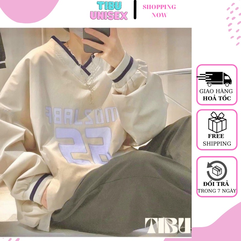 Áo sweater cổ tròn nam nữ dài tay form rộng UNISEX in số chất dày dặn, phong cách ulzzang Hàn Quốc siêu xinh hàng đẹp