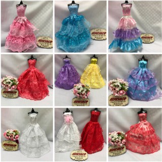 Váy dạ hội cho búp bê barbie 30cm