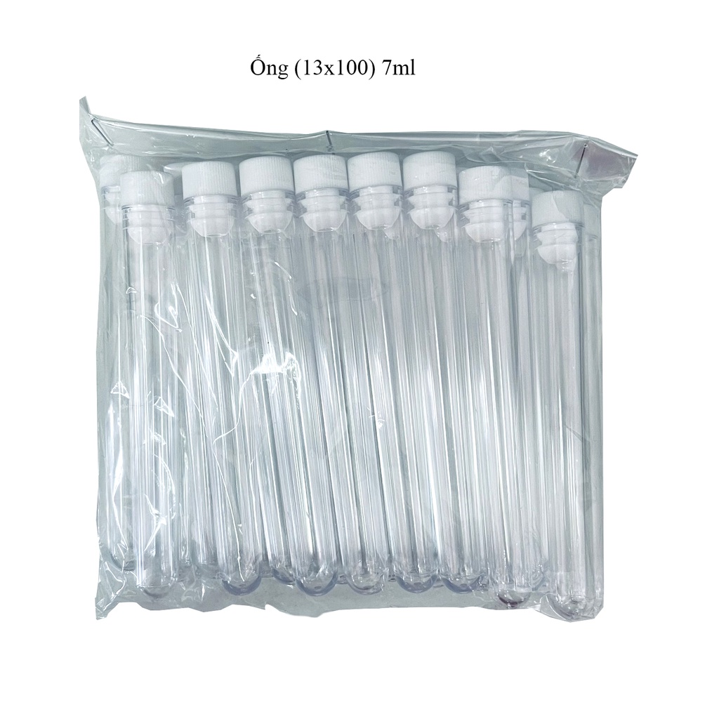 Ống nghiệm nhựa PS 7ml  có nắp không nhãn HTM