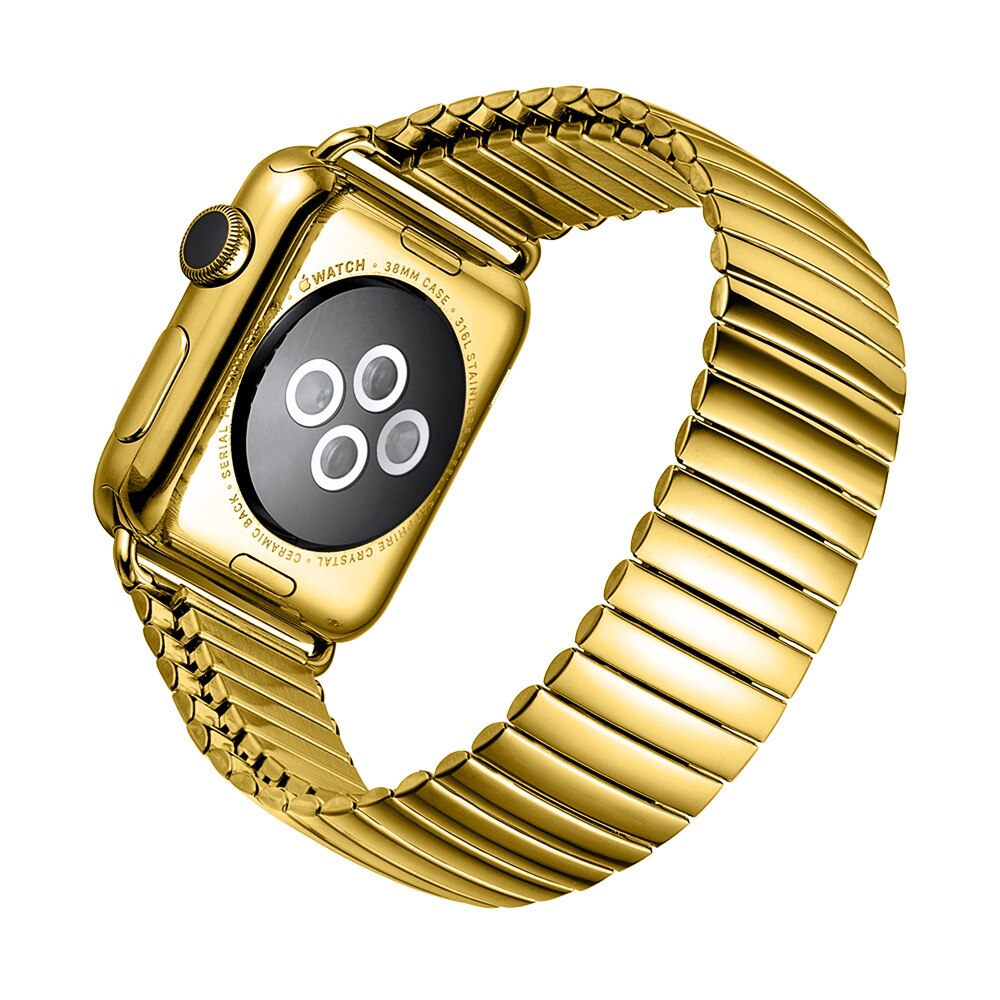 Dây Đeo Kim Loại Co Giãn Cho Đồng Hồ Thông Minh Apple Watch 3 2 42mm 38mm Iwatch Series Se 6 5 4 44mm 40mm