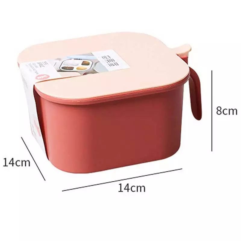 Hộp Đựng Gia Vị 4 Ngăn Đựng Muối Đường Hạt Nêm Kèm Muỗng Vệ Sinh Tiện Lợi