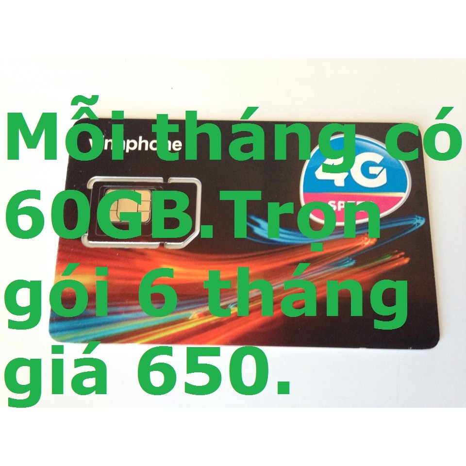 SIM 4G VINA  CÓ 60GB