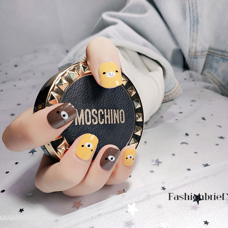 [Hàng mới về] Set 24 móng tay giả hình gấu nâu dễ thương dành cho nữ