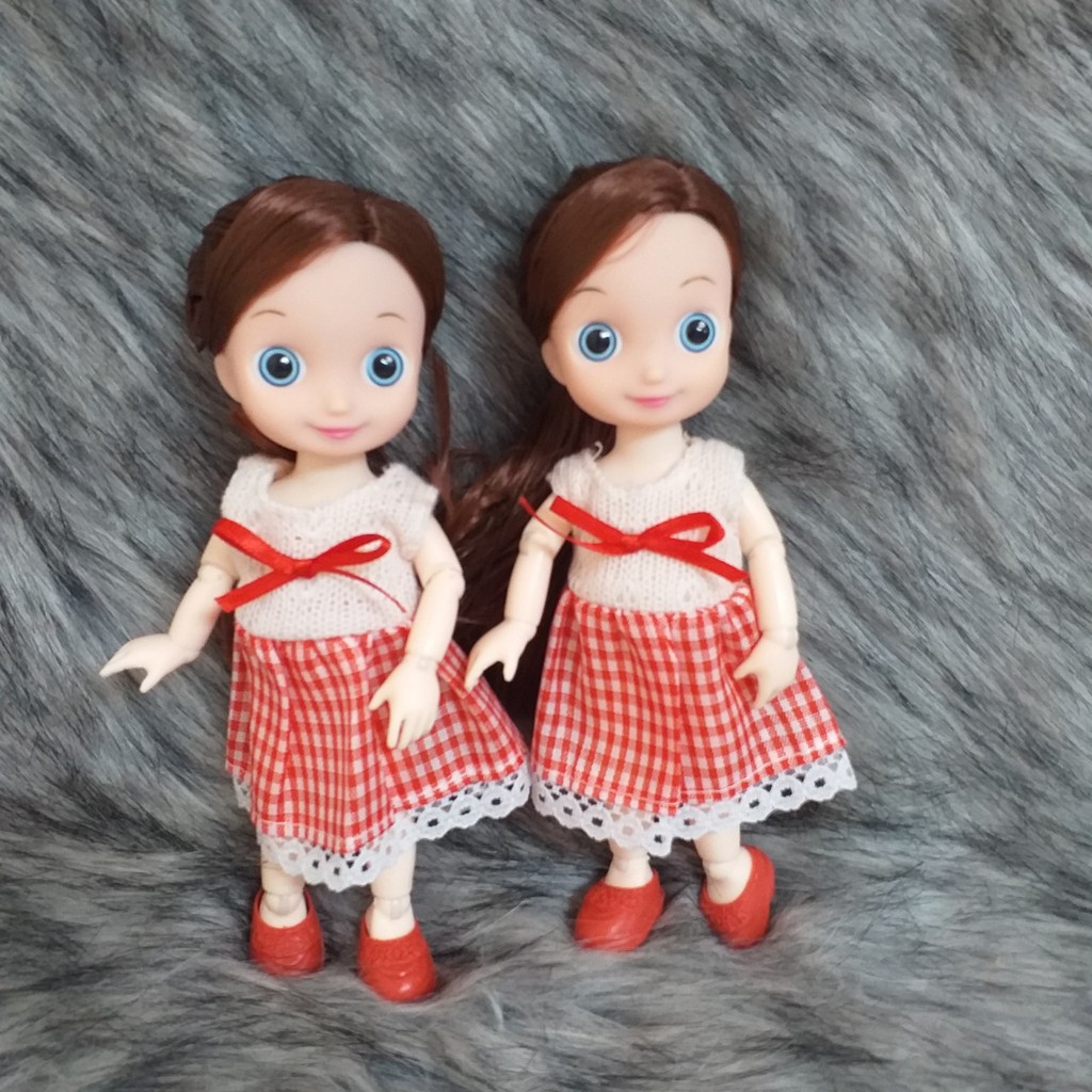 Búp Bê Bjd Trang Điểm Đầy Đủ 12 khớp 15cm -BJD 1/8 Mắt 3D Mini Dolls