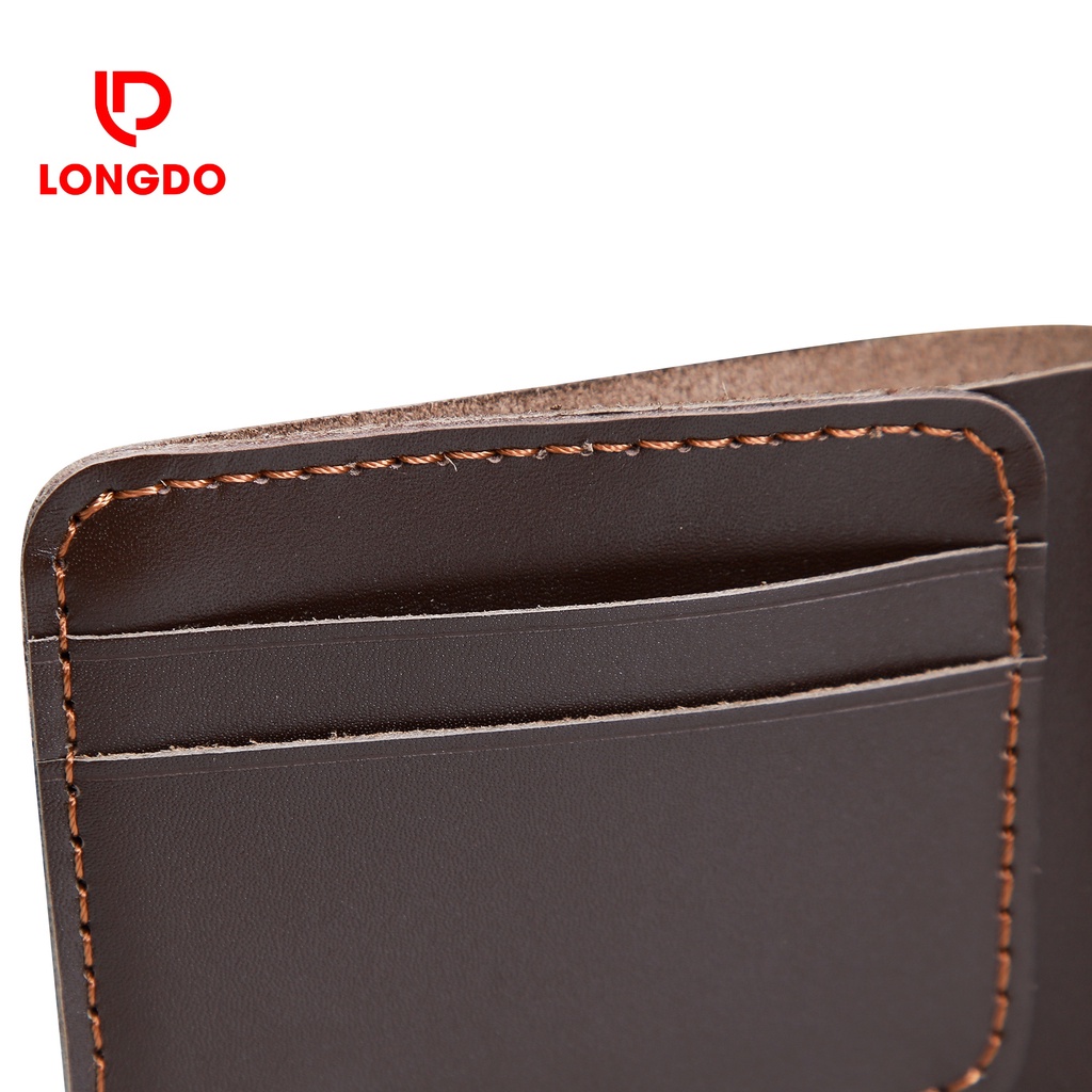 Ví da nam mini cao cấp - Cam kết 100% da bò thật - Bảo hành 5 năm - Thương hiệu uy tín Longdo Leather - B03