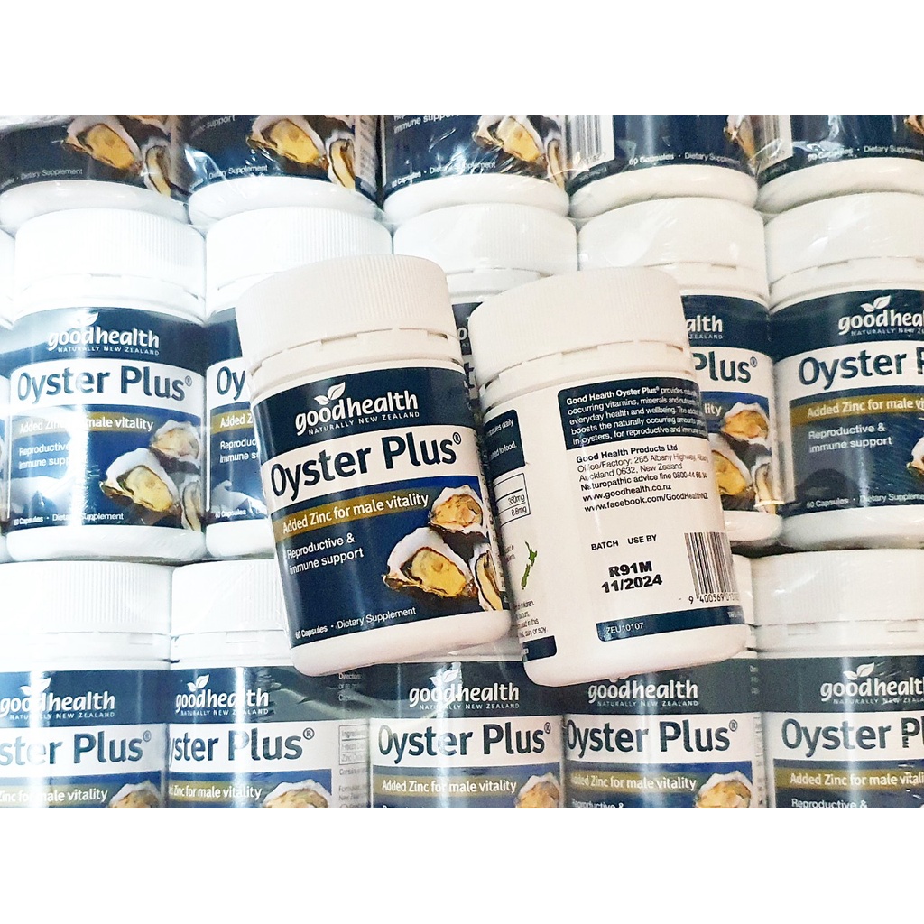 date 5/25 - Viên uống Tinh Chất Hàu Oyster Plus Goodhealth New Zealand chai 60 viên từ úc - chai lùn