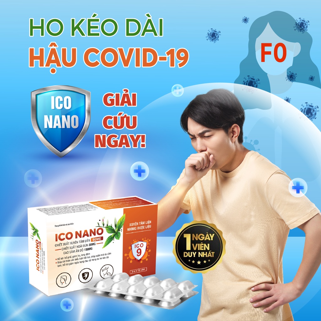 Viên Uống Ico Nano VSHINE - Hộp 30 Viên - Giảm Ho, Bổ Phế, Phòng Cảm Cúm