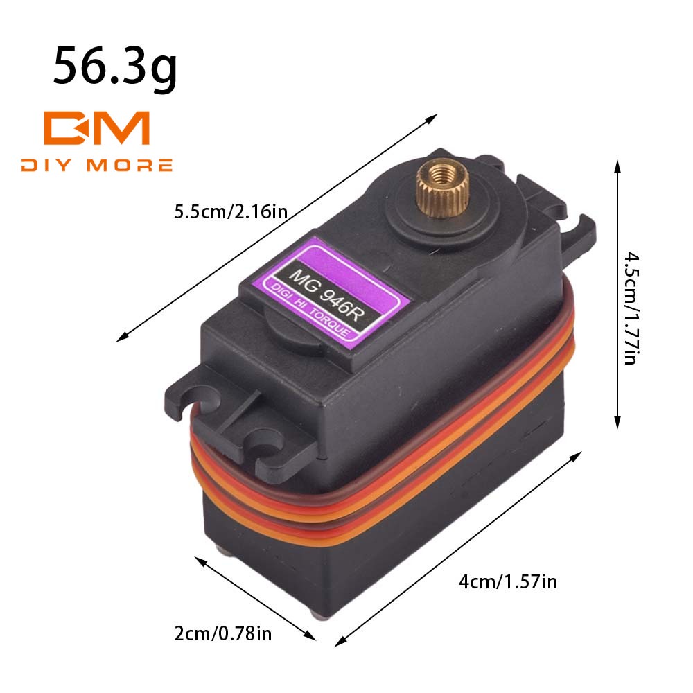 DIYMORE Thiết Bị Trợ Lực Lái Analog MG946R 180 Độ