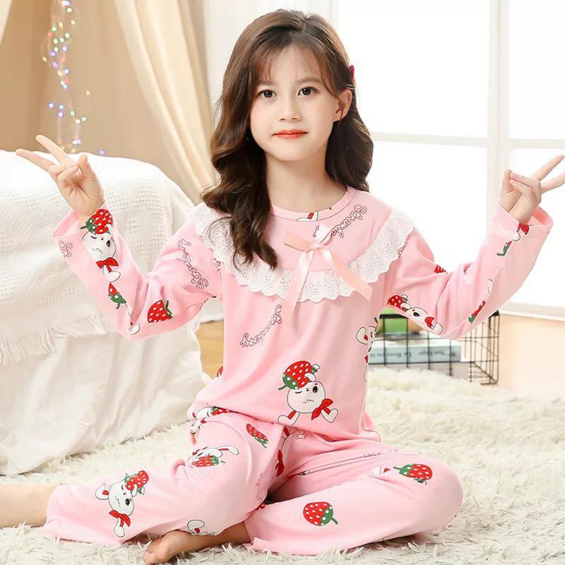 Đồ bộ Pijama cho bé gái Beeshop thiết kế họa tiết siêu cute full size PM