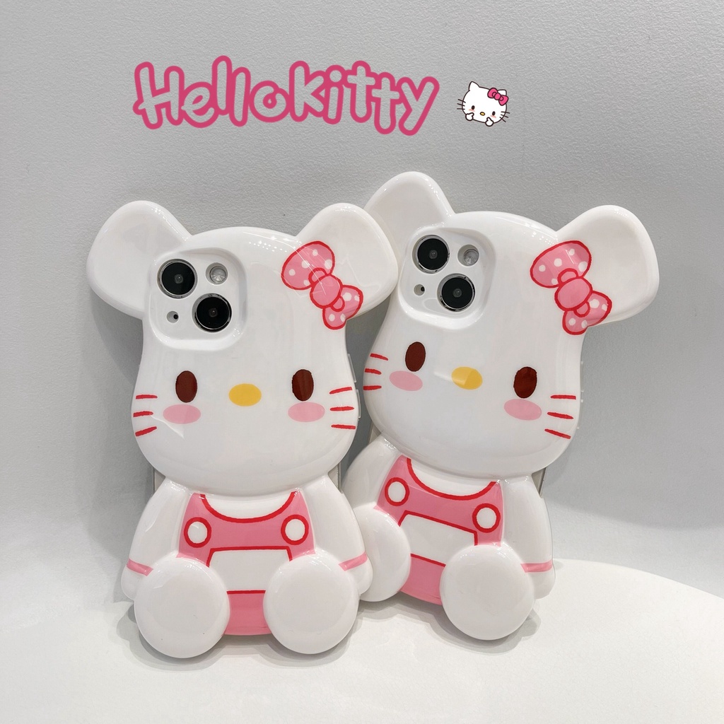 Ốp Điện Thoại tpu Họa Tiết Hello Kitty 3D Dễ Thương Cho iphone x/xs max 11 proamx 12 proamx 13 proamx