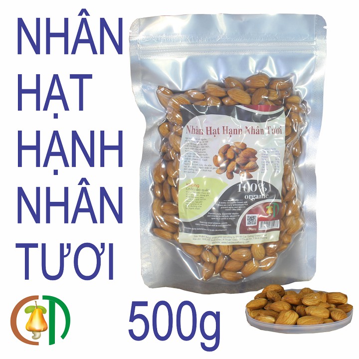 NHÂN HẠT HẠNH NHÂN SỐNG, HẠNH NHÂN TÁCH VỎ CHƯA RANG, HÀNG ÚC SIZE TO, MỚI 250G-500G