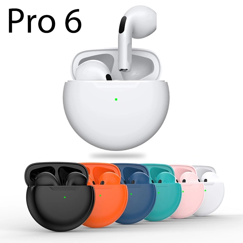 Tai Nghe Bluetooth 5.0 Không Dây Pro6 TWS Cảm Ứng Phong Cách Thể Thao Cho iPhone Xiaomi