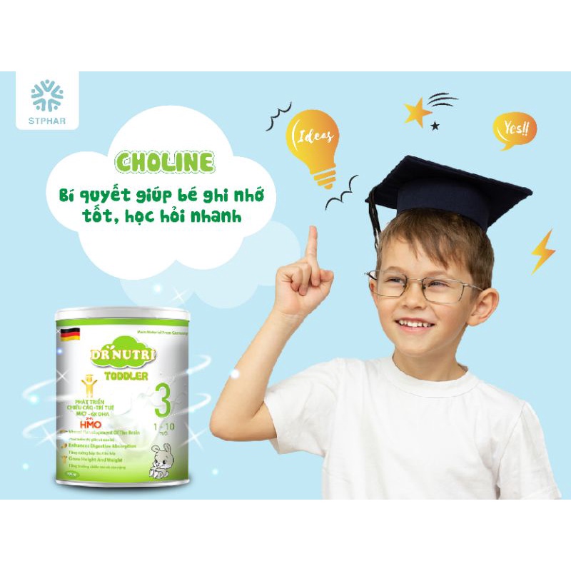 Sữa bột phát triển chiều cao Dr Nutri Toddled 900g stphar