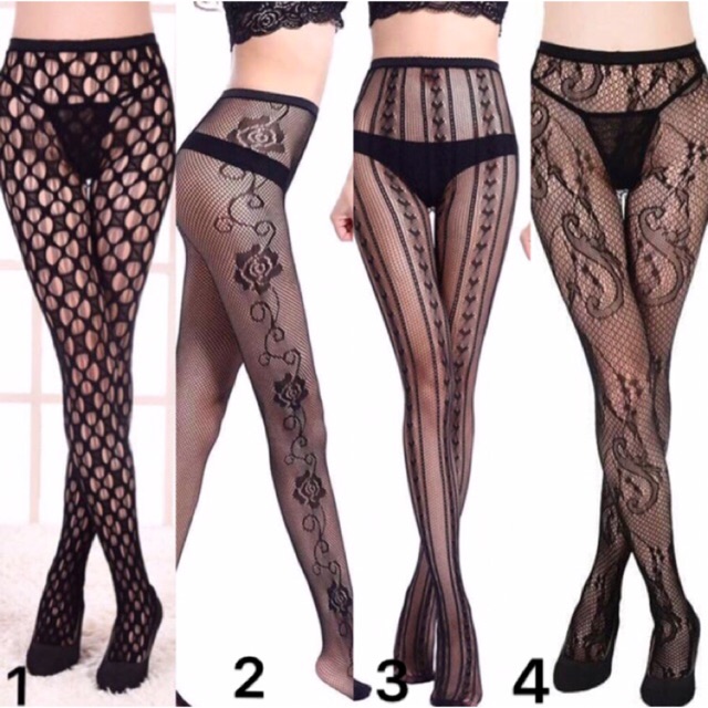 Tất lưới hoa văn , tất lưới sexy