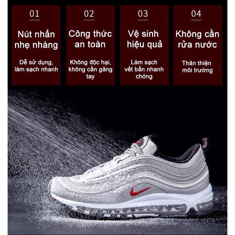 Chai xịt bọt làm sạch giày Sneaker 200ml - Chai xịt bọt làm sạch chuyên cho giày Sneaker, Tẩy trắng giày Sneaker