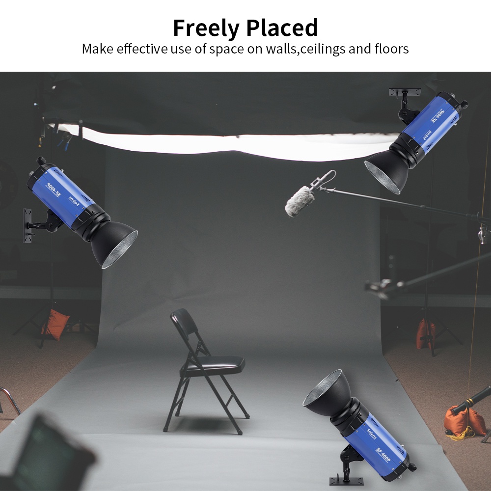 Giá đỡ đèn gắn tường trần nhà Selens 5/8&quot; dùng cho phim trường chụp ảnh