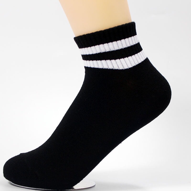 Tất cổ lửng kẻ sọc ngang nam nữ unisex, phong cách hàn quốc, chất liệu thoáng mát, thấm hút mồ hôi