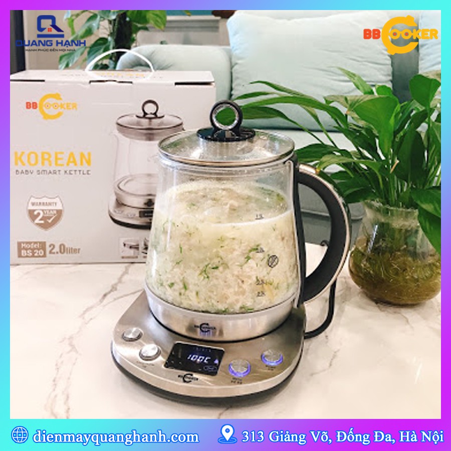 Ấm máy nấu đa năng BBCooker BS20 (pha trà, chưng yến, hầm nấu soup, nấu chè, hâm sữa)