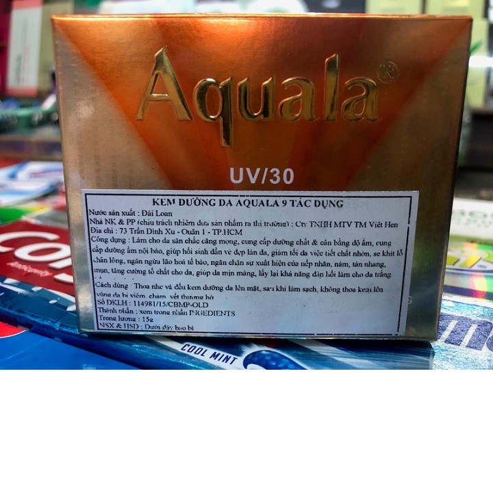 KEM DƯỠNG DA AQUALA 9 TÁC DỤNG 15G