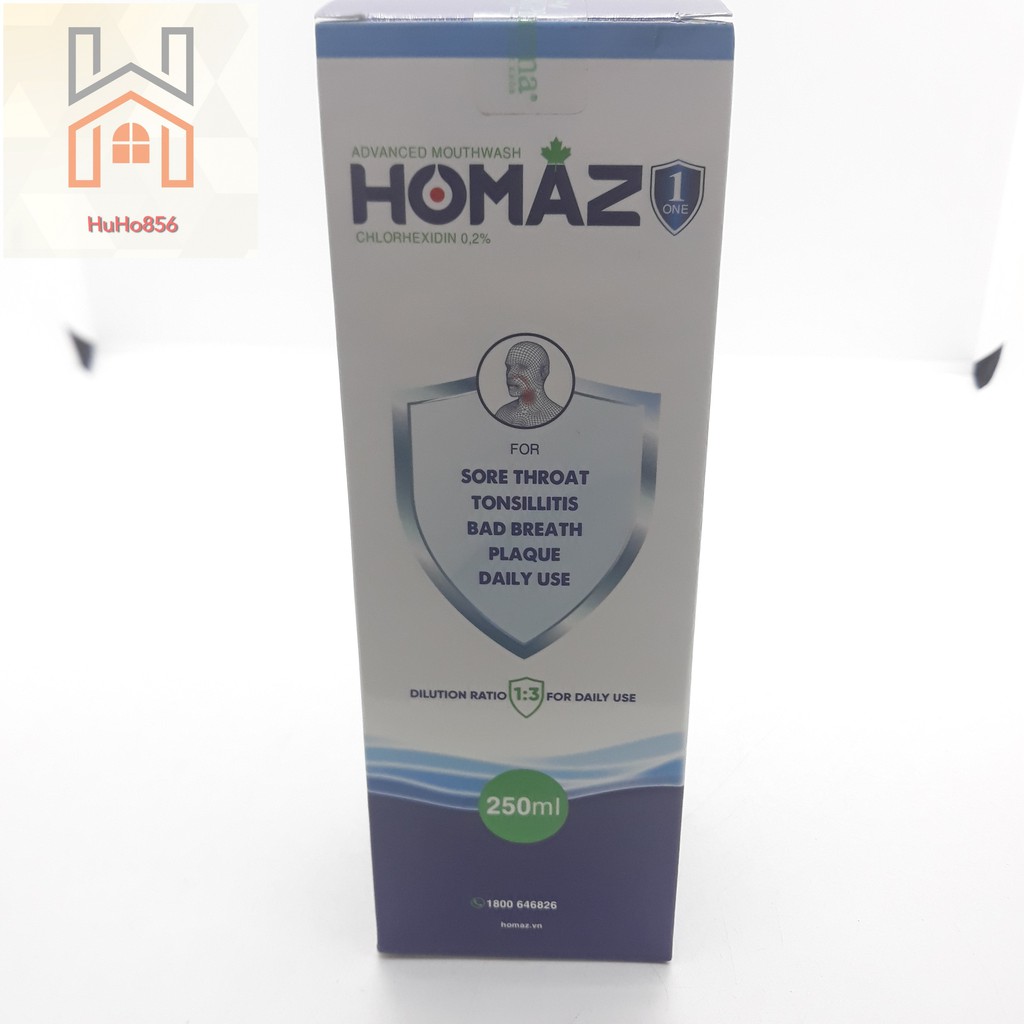 HOMAZ One -Nước Súc Họng - Miệng 250ml