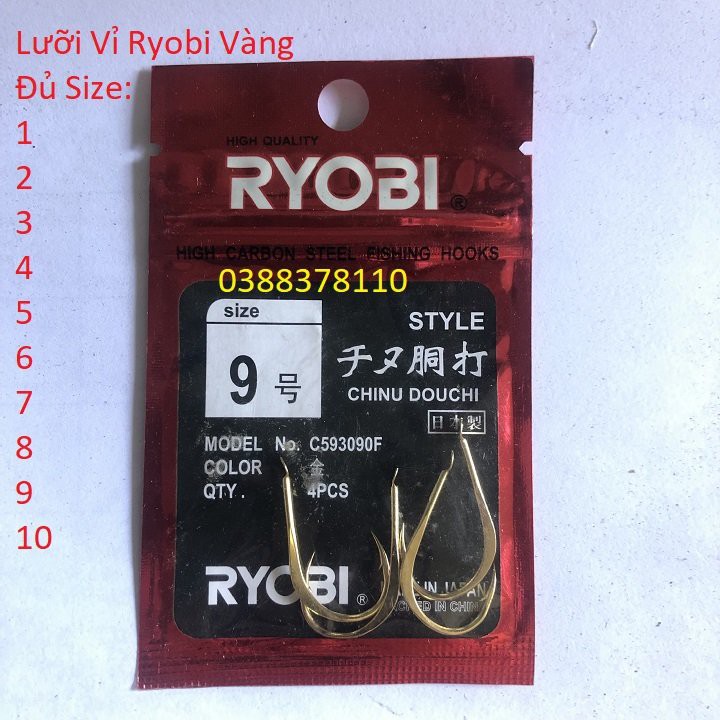 Lưỡi Câu Nhật Ryobi Chinu, Lưỡi Câu Cá Cao Cấp