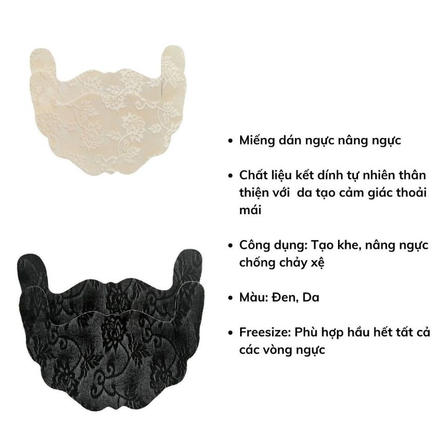Miếng dán nâng ngực fresize phù hợp với nhiều vòng ngực, Áo ngực không dây D014