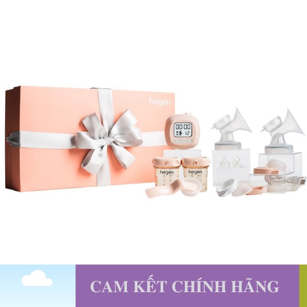 Máy hút sữa điện đôi Hegen êm ái, kiệt sữa, có masa tích hợp trong máy cao cấp - Bảo Hành 12 Tháng