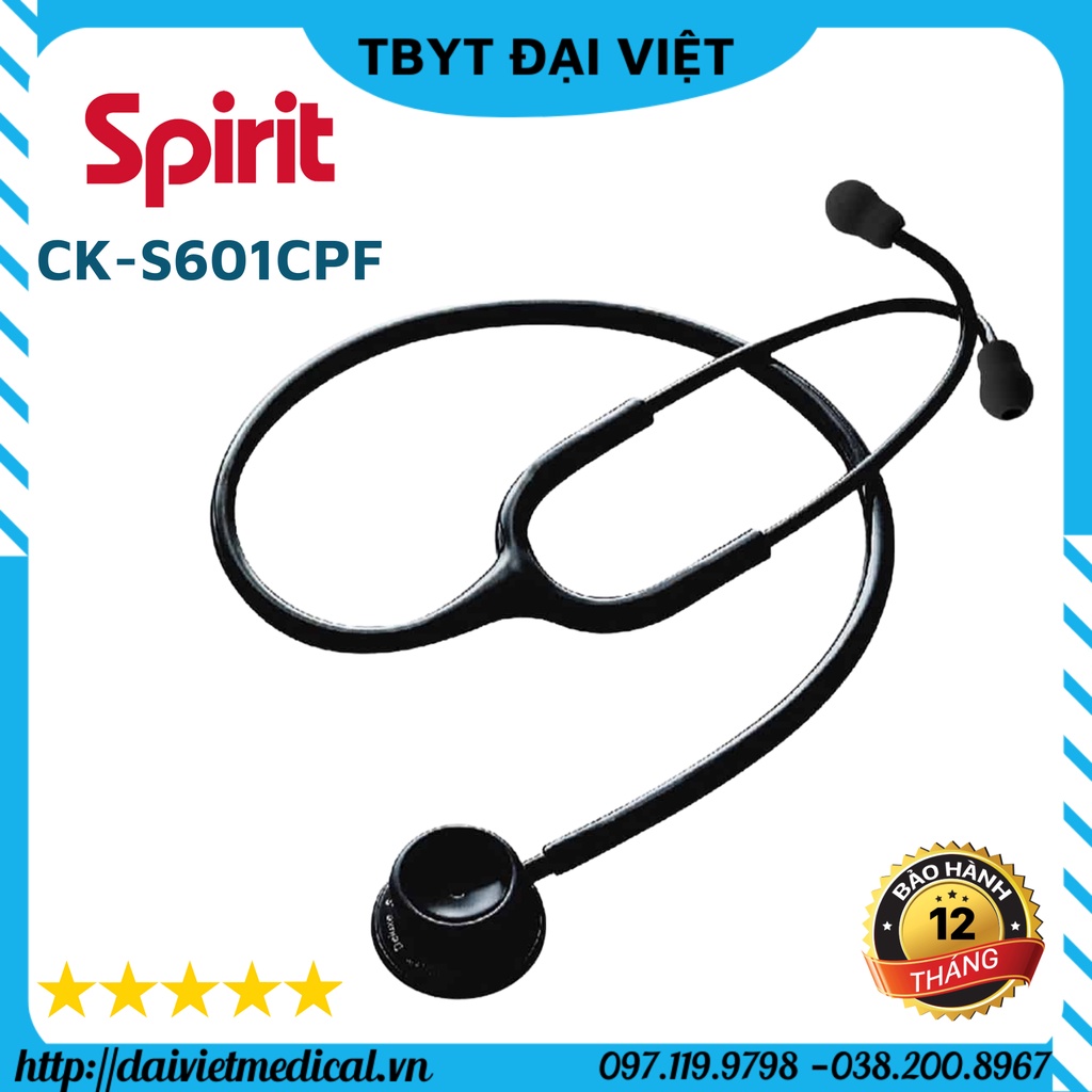 Ống nghe y tế Spirit CK-S601CPF  free khắc tên bảo hành chính hãng 12 tháng