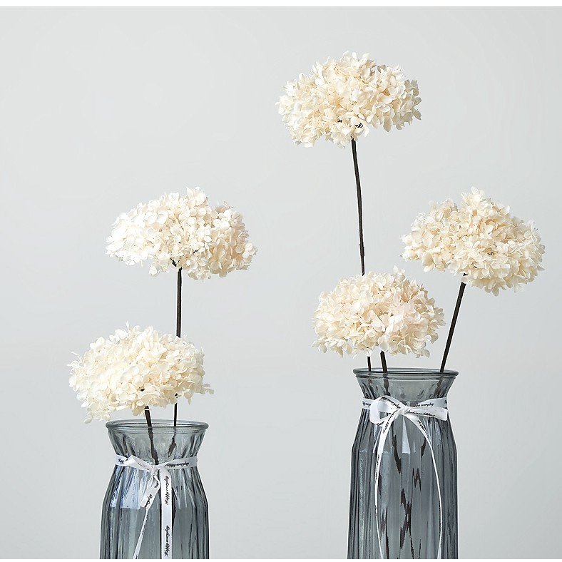 Hoa cẩm tú cầu cành dài mô phỏng hoa bó lớn sàn hoa khô hoa giả chất lượng cao trang trí phòng khách hoa đơn