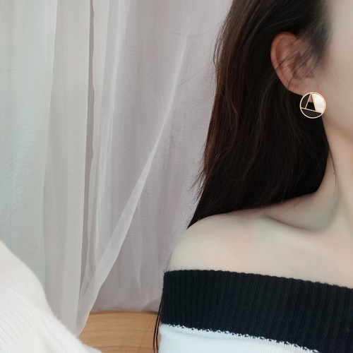 Bông Tai Nữ Hình Tròn Thép Titan Ko Rỉ TT 3584