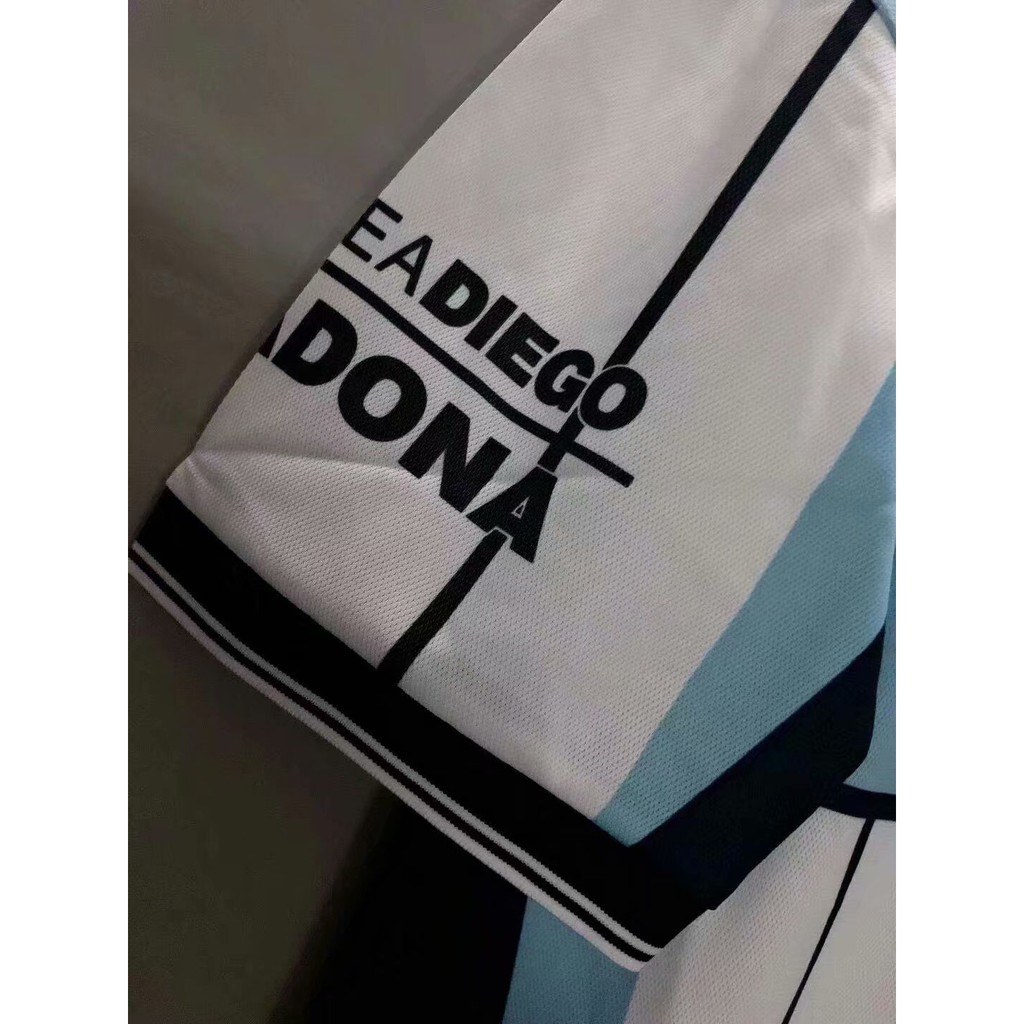 Áo Thun Bóng Đá Đội Tuyển MARADONA Số 10 Argentina 2001 Phong Cách Retro