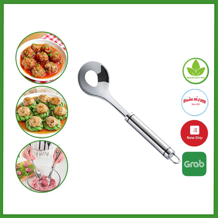 Thìa inox làm thịt viên, chả viên, nặn mọc tiện dụng - Muôi inox nặn thịt viên đẹp mắt 01457