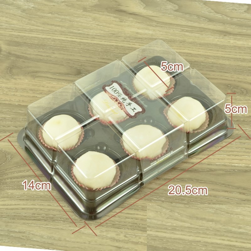 Hộp nhựa 6 lỗ tròn đế đen FG332 / FG334 / FG335 (10 cái )