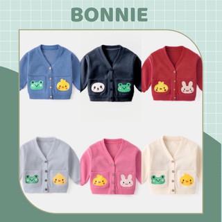 Áo len Cardigan cho bé 8-18kg Bonnie, áo khoác bé trai, bé gái