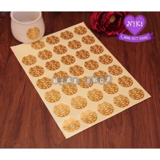 *CHỮ HỶ VÀNG DÁN TRÁI CÂY <35 Chữ>