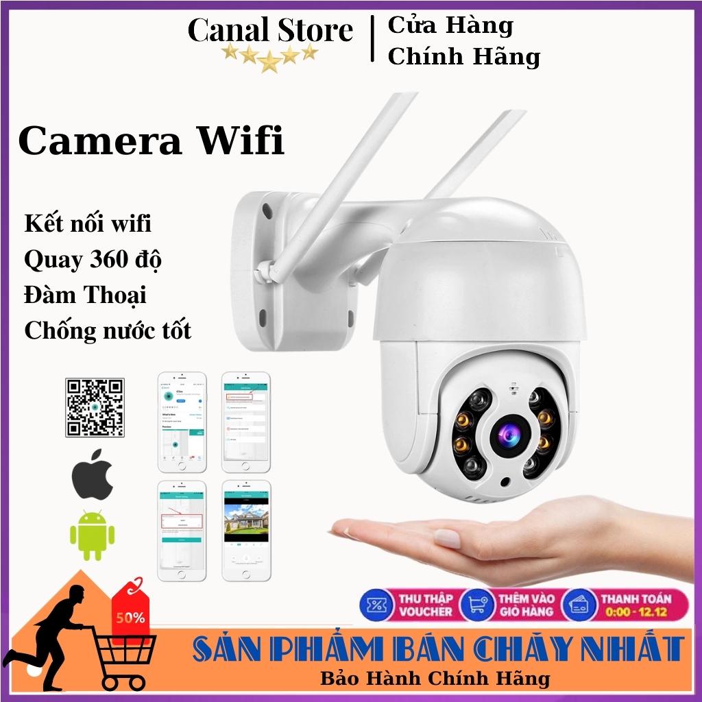 Camera IP Wifi Ngoài Trời PTZ FullHD 1080P Xoay 360 Độ Chống Nước IP6 - Bảo Hành 12 Tháng